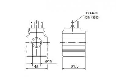 (ez) Tekercs, á19-h61,5 24DC-30W (D12)